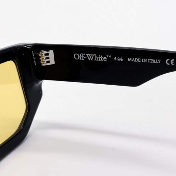 NEW OFF-WHITE OERI13F VANCOUVER 1018 SUNGLASSES UNISEX BLACK SQUARE - Picture 9 of 10